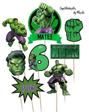 Set toppere tort Hulk