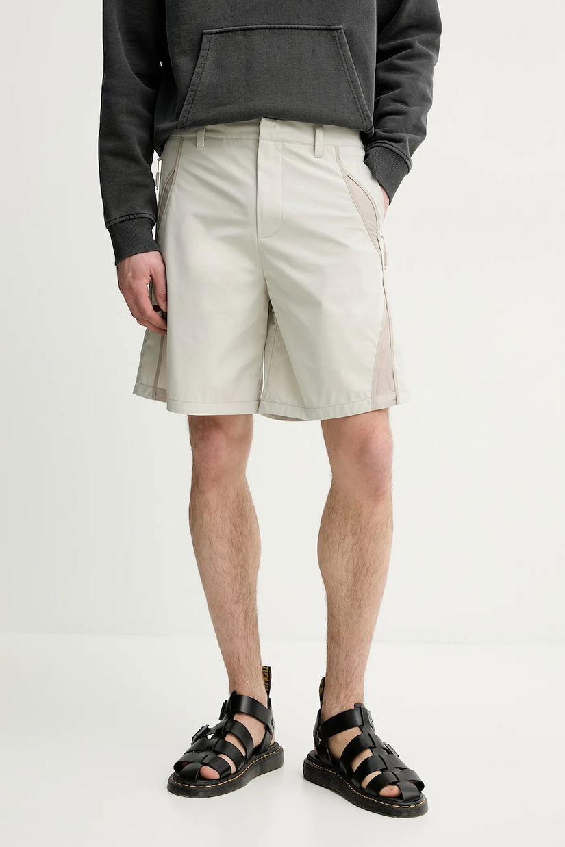 Heliot Emil pantaloni scurti barbati, culoarea bej, SS25_M_10_196_ST18