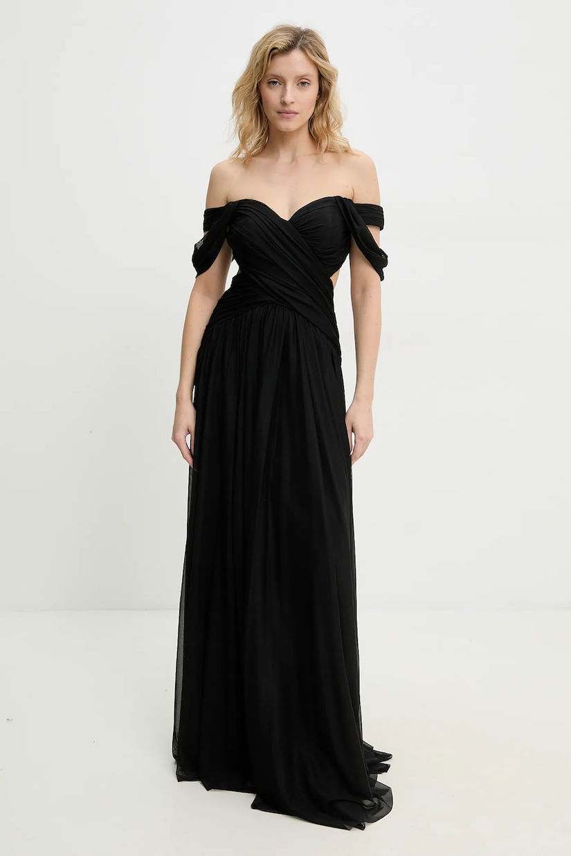 Answear Lab rochie culoarea negru, maxi, evazată