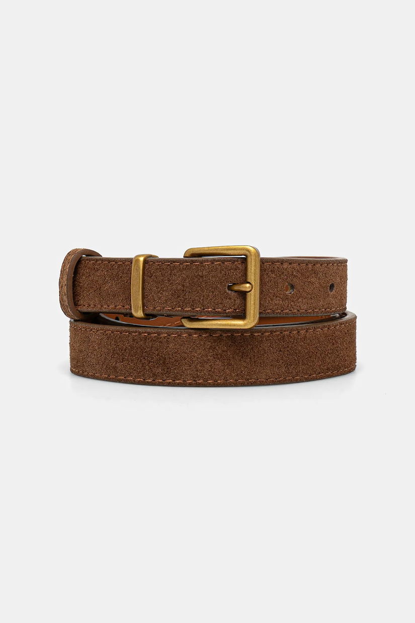 Answear Lab curea de piele femei, culoarea maro
