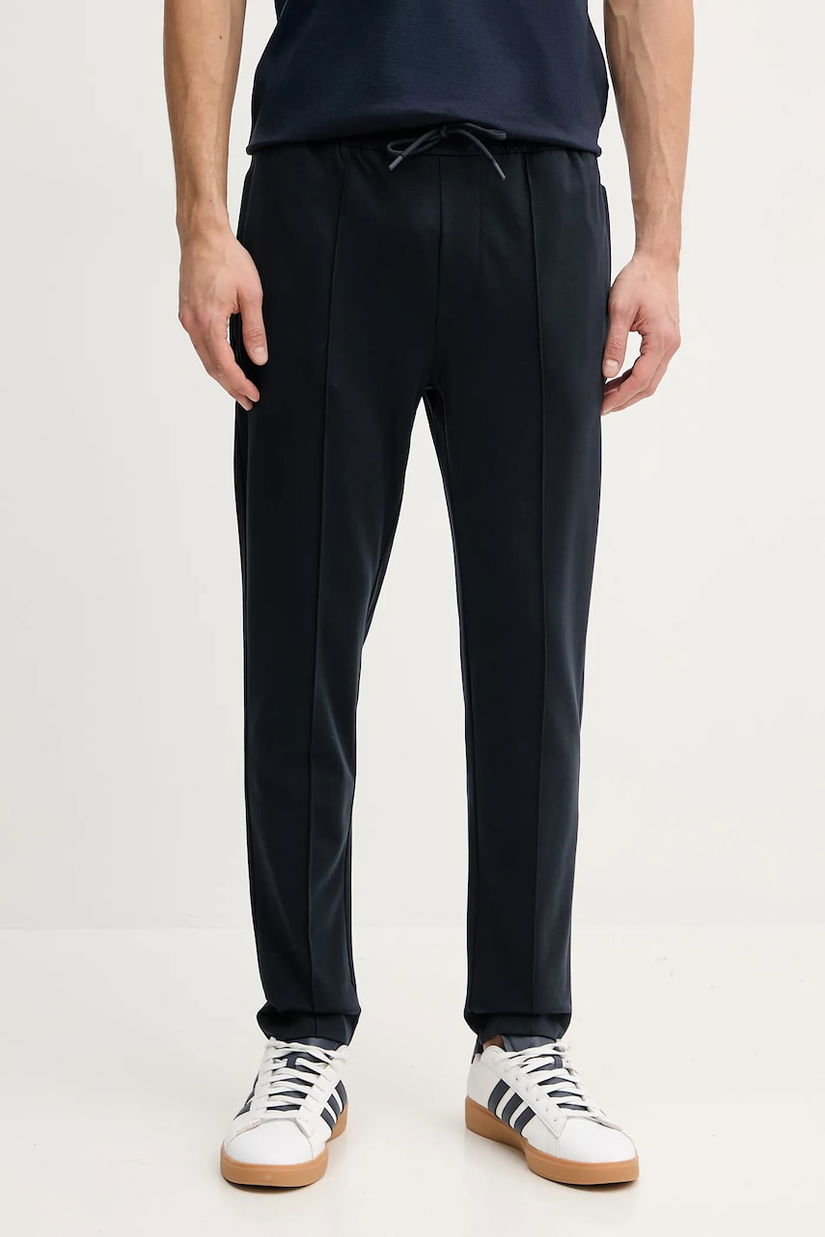 BOSS pantaloni de trening barbati, culoarea albastru marin, neted, 50538025