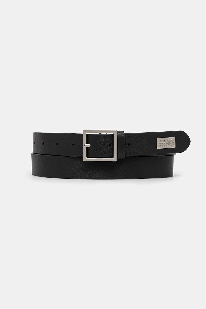 MM6 Maison Margiela curea de piele culoarea negru, SA5TP0015.P7258