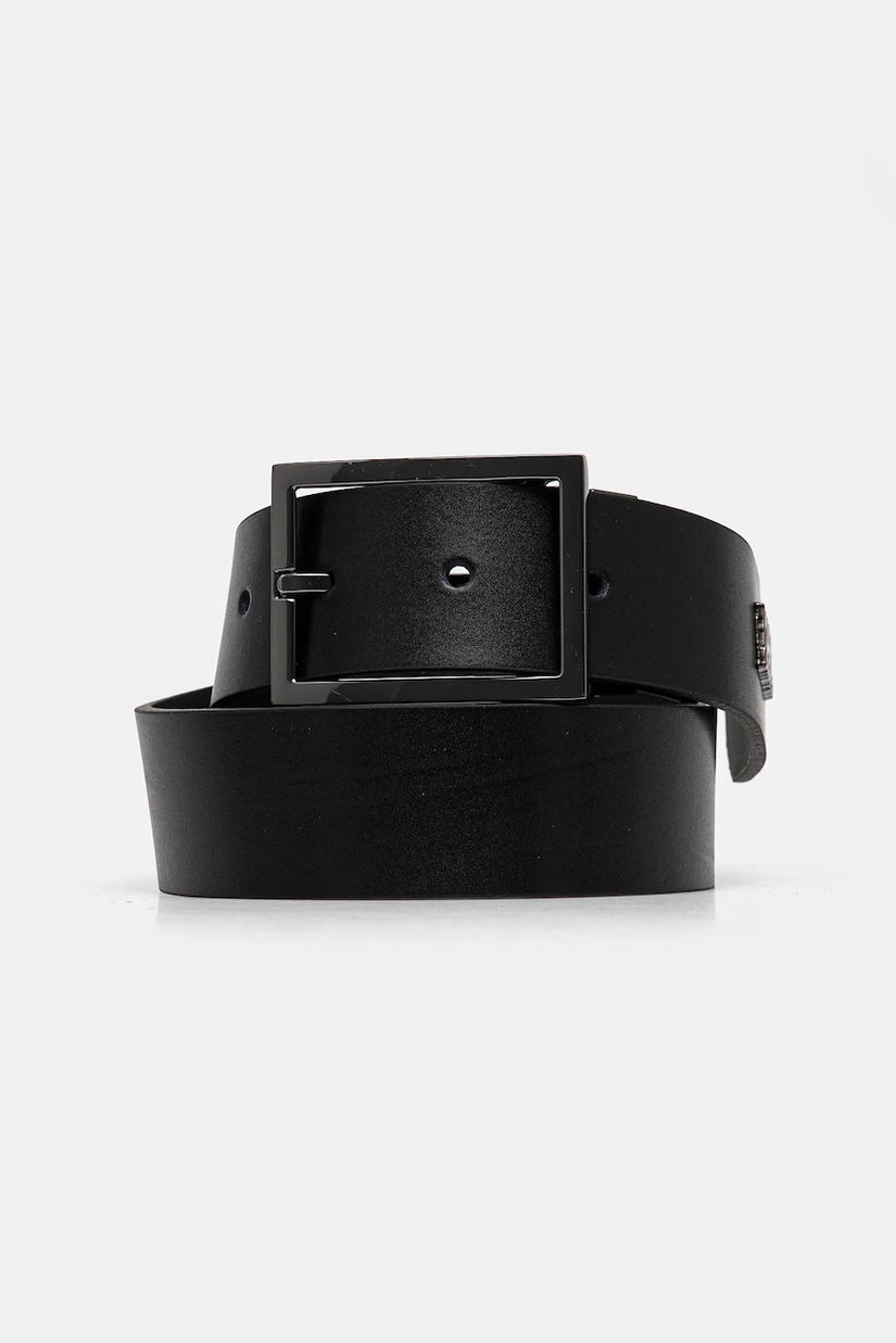 Karl Lagerfeld curea de piele barbati, culoarea negru, 551428.815300