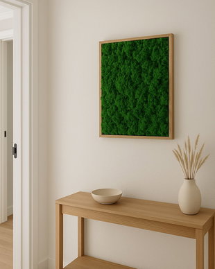 Tablou cu licheni naturali stabilizați  30x40 cm  Decor verde natural, fără întreținere