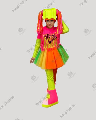 Costum Fetița Neon Lux Model 2 Adult