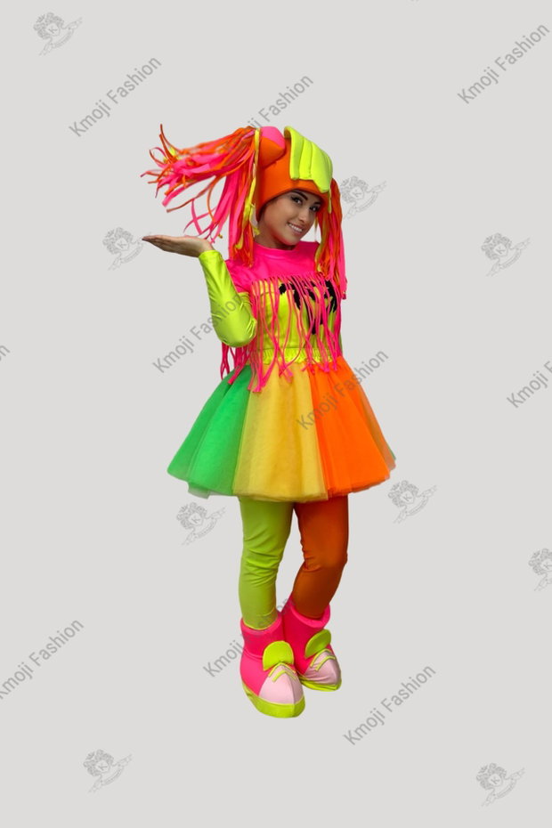 Costum Fetița Neon Lux Model 2 Adult