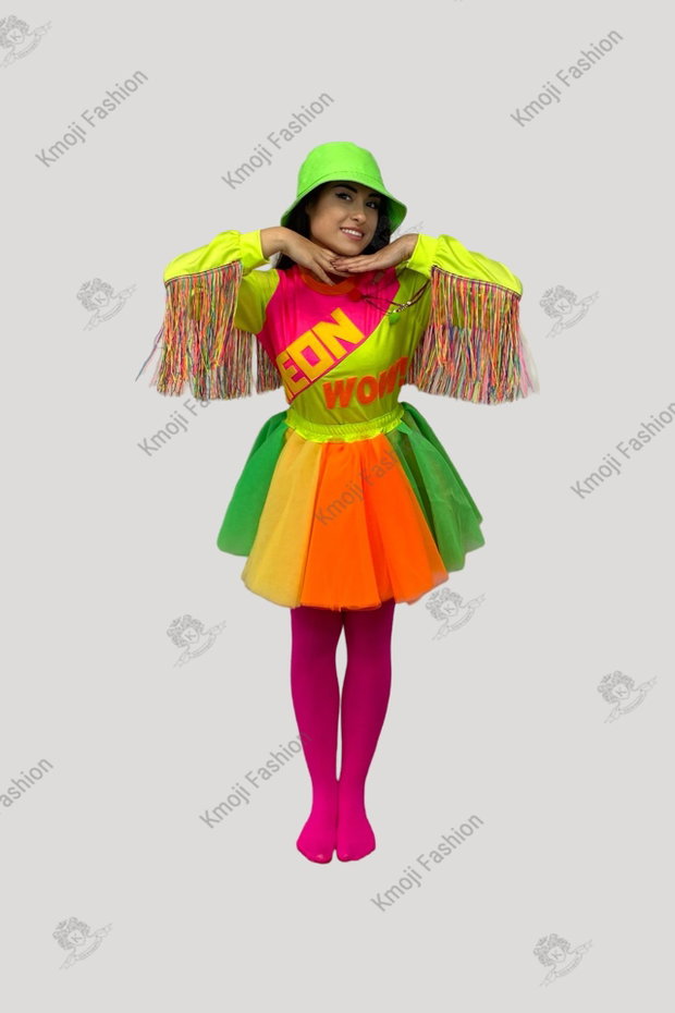 Costum Fetița Neon Standard Model 2 Adult