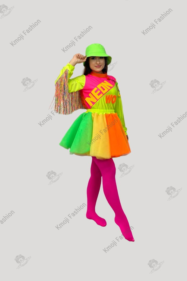 Costum Fetița Neon Standard Model 2 Adult