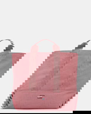 Tommy Jeans geantă de bumbac culoarea roz, AW0AW17542