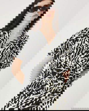 Medicine bluză culoarea negru, cu imprimeu