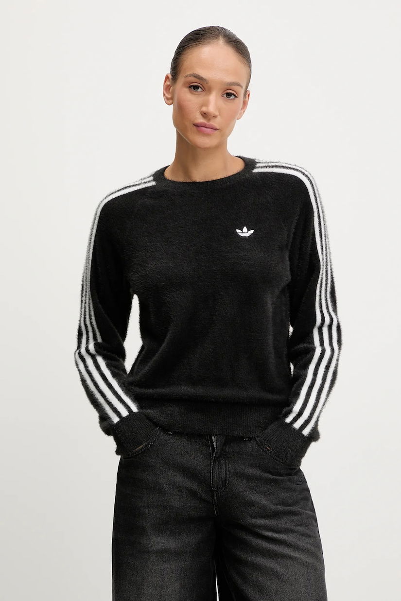 adidas Originals pulover Holiday Sweater culoarea negru, light, JX7813