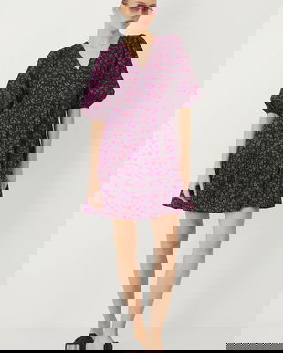 Medicine rochie culoarea negru, mini, oversize