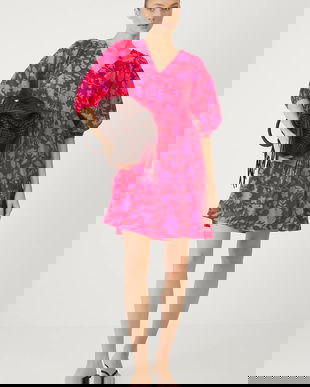 Medicine rochie culoarea rosu, mini, oversize