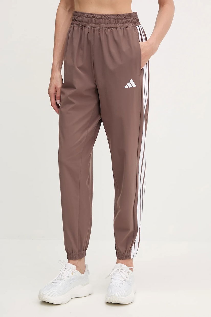 adidas Performance pantaloni de antrenament Train Essentials culoarea maro, cu imprimeu, JY2168