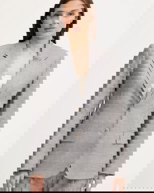 Joop! sacou culoarea gri, un singur rând de nasturi, cu imprimeu, 30047099