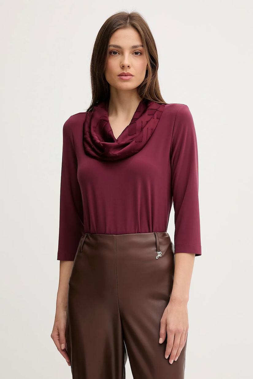 Joseph Ribkoff bluză culoarea bordo, uni, 253211