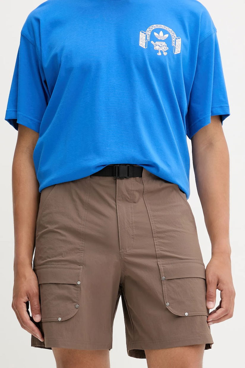 adidas Originals pantaloni scurți Essentials culoarea maro, JW1081