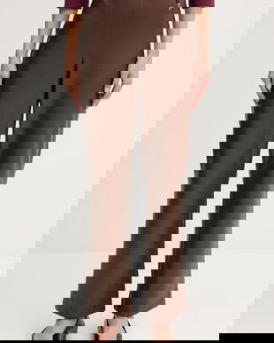 Joseph Ribkoff pantaloni culoarea maro, drept, high waist, 253060