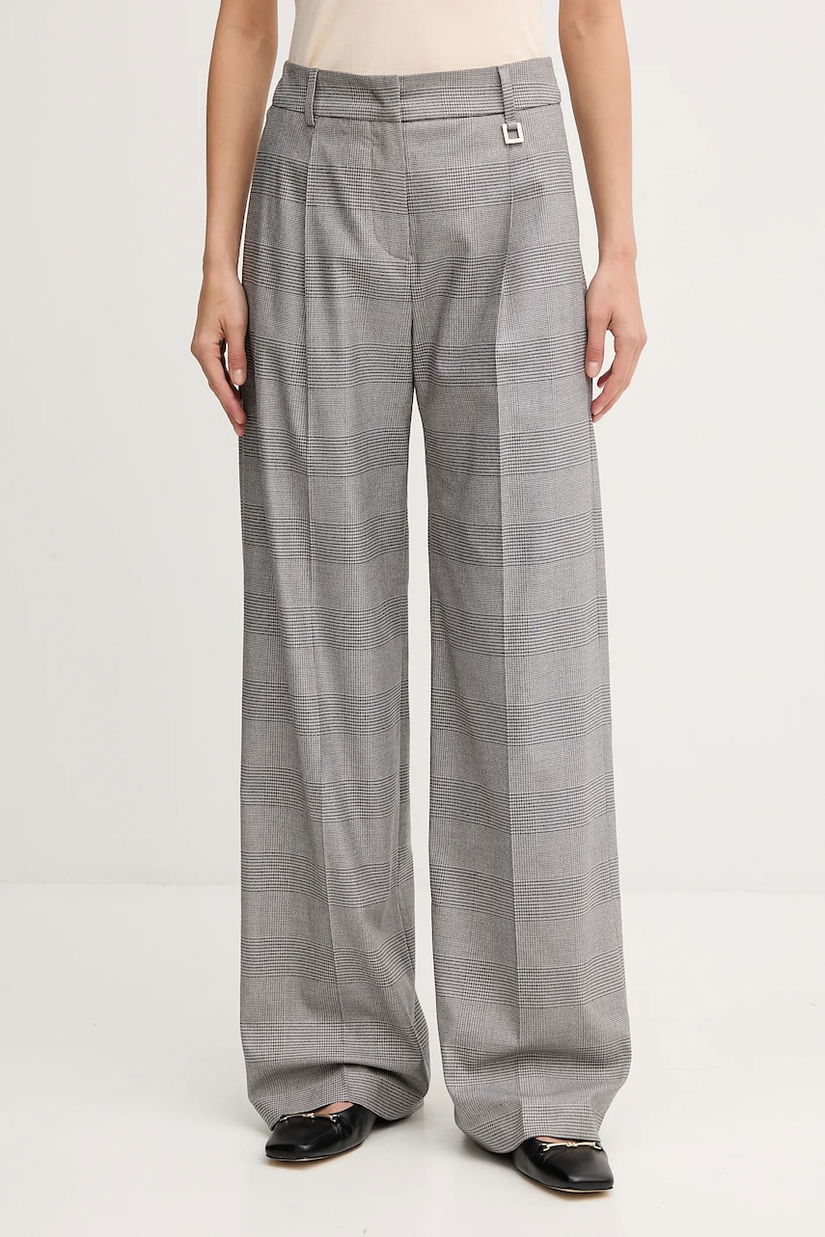 Joop! pantaloni culoarea gri, lat, high waist, 30047916