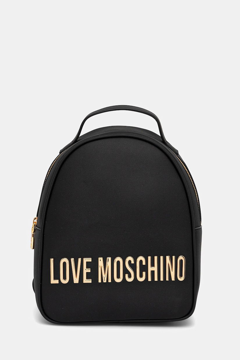 Love Moschino rucsac culoarea negru, mic, cu imprimeu, JC4197PP1NKD0000