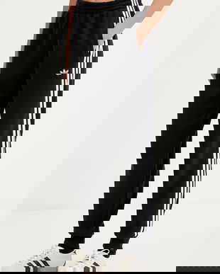 adidas Originals pantaloni de trening din bumbac 3-Stripes culoarea negru, cu imprimeu, JV7458