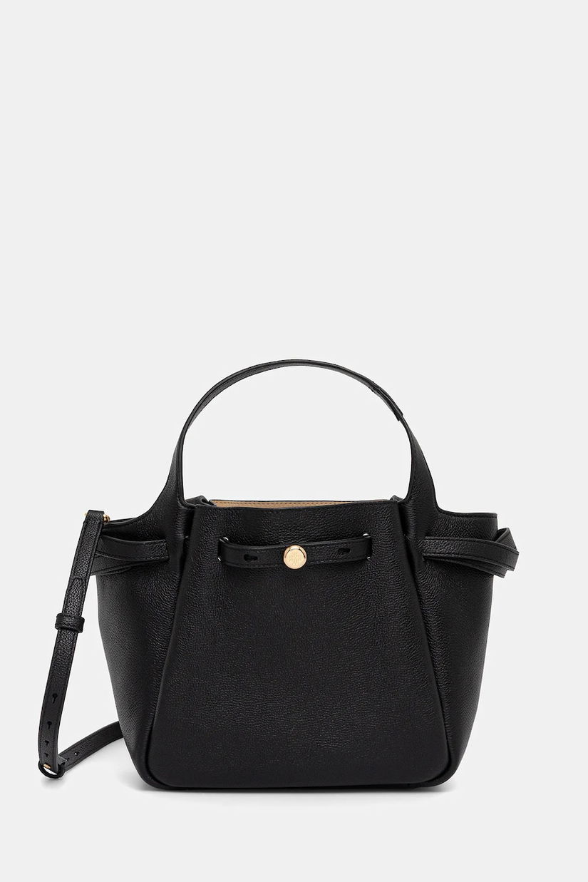 Tory Burch poșetă de piele Romy Tote culoarea negru, 164866-001