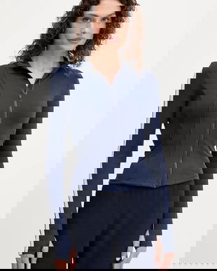 P.E Nation bluză Highgate culoarea bleumarin, cu imprimeu, 252J133