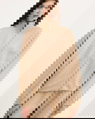 adidas bluză x Z.N.E culoarea maro, uni, JW7776