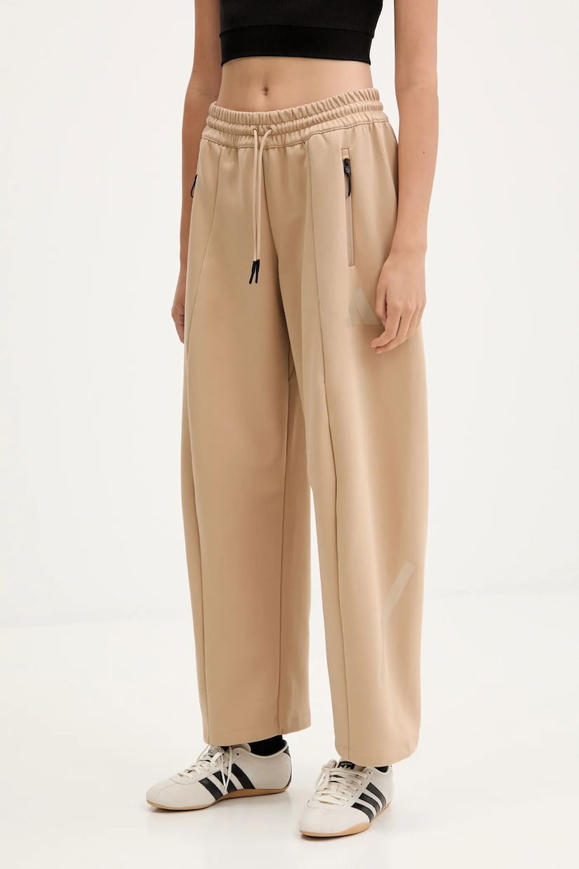 adidas pantaloni de trening Z.N.E. culoarea bej, uni, JW7770