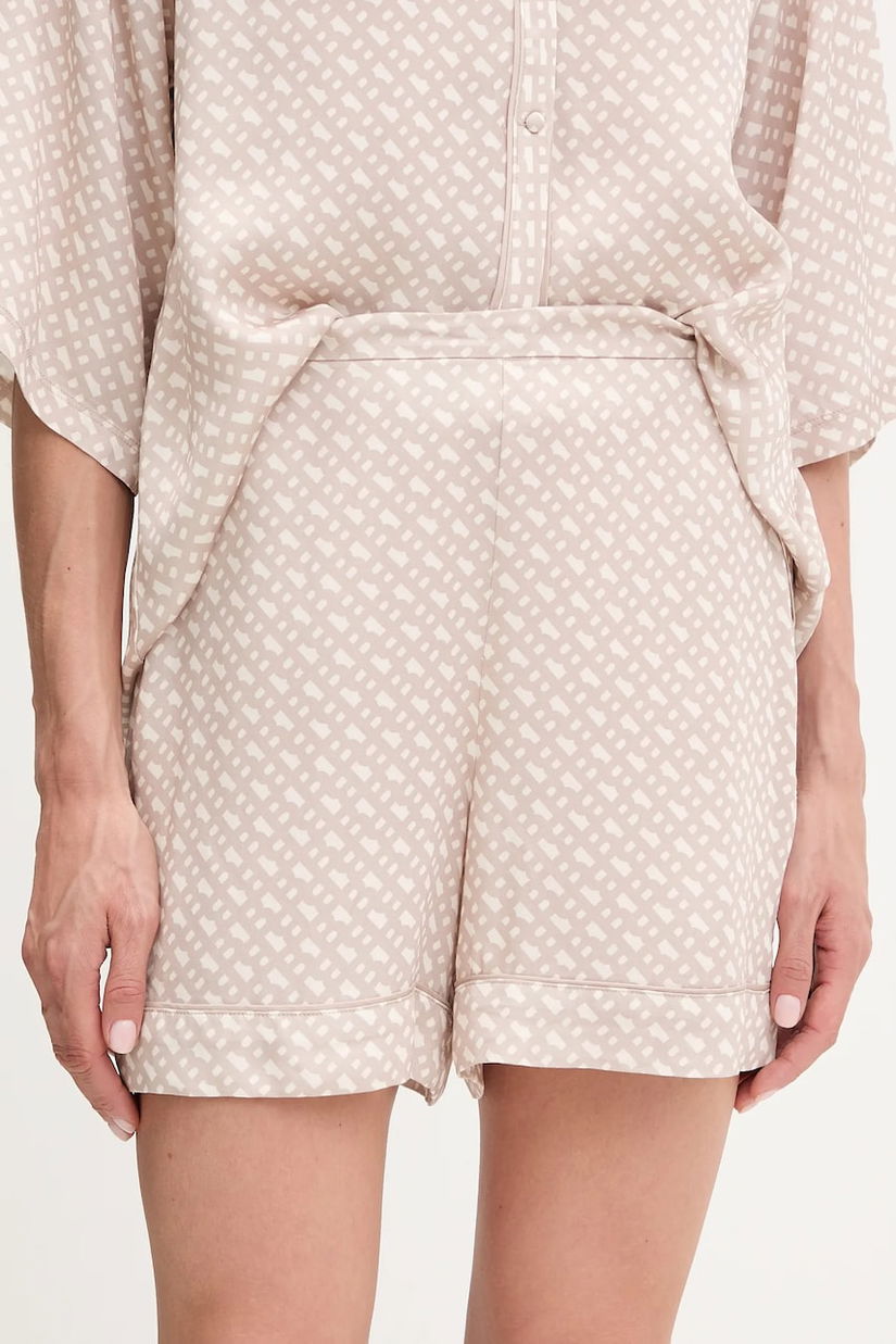 BOSS pantaloni scurți de pijama culoarea bej, 50545612