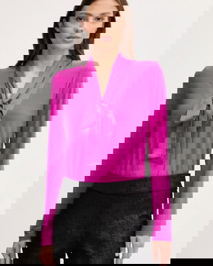 Joseph Ribkoff bluză culoarea roz, uni, 253003