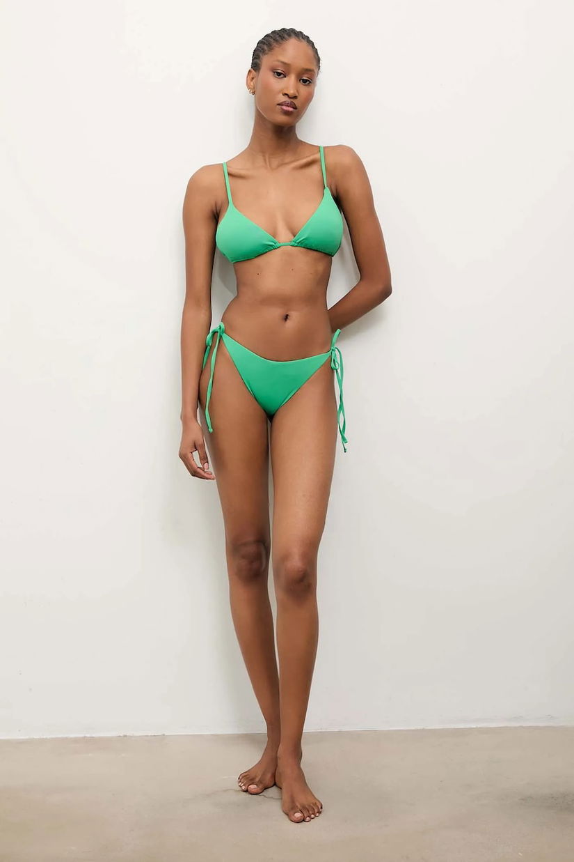 Answear.LAB costum de baie din două piese culoarea verde, cupa usor rigidizata