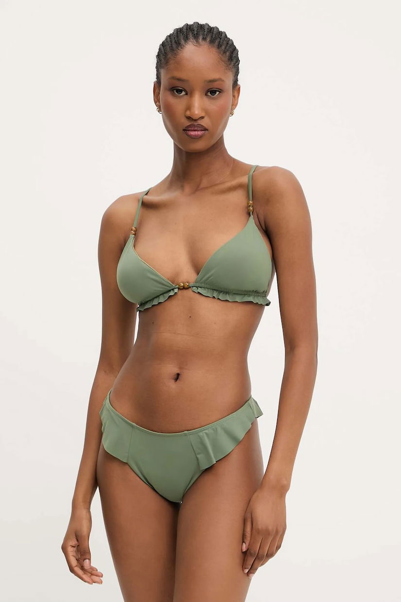 Answear.LAB costum de baie din două piese culoarea verde, cupa usor rigidizata