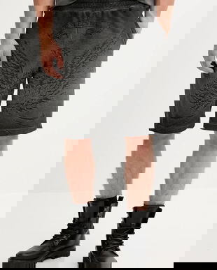 Diesel pantaloni scurți P-CROWDE culoarea gri, A19371.0IKBV