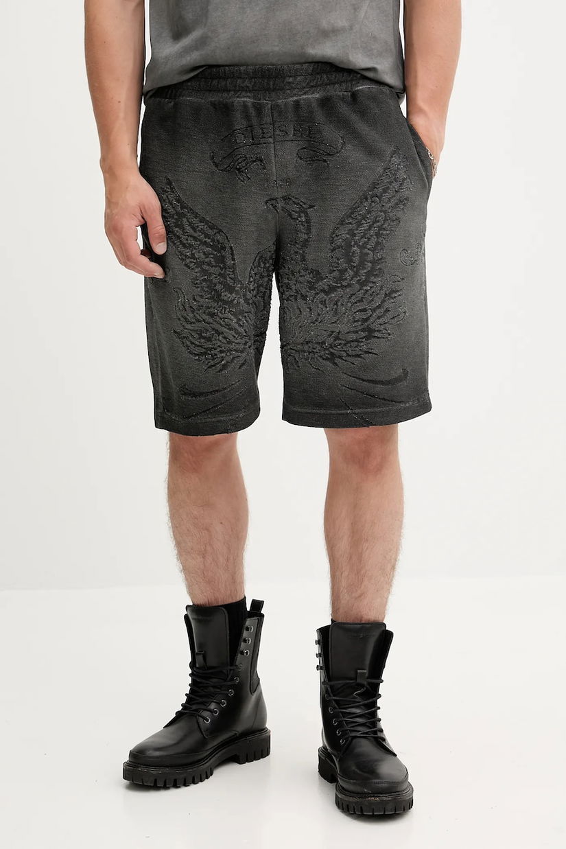 Diesel pantaloni scurți P-CROWDE culoarea gri, A19371.0IKBV