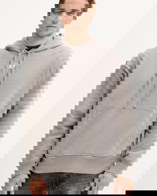 Diesel hanorac de bumbac S-MACS-HOOD-OD culoarea bej, cu glugă, cu imprimeu, A09856.0BMBJ