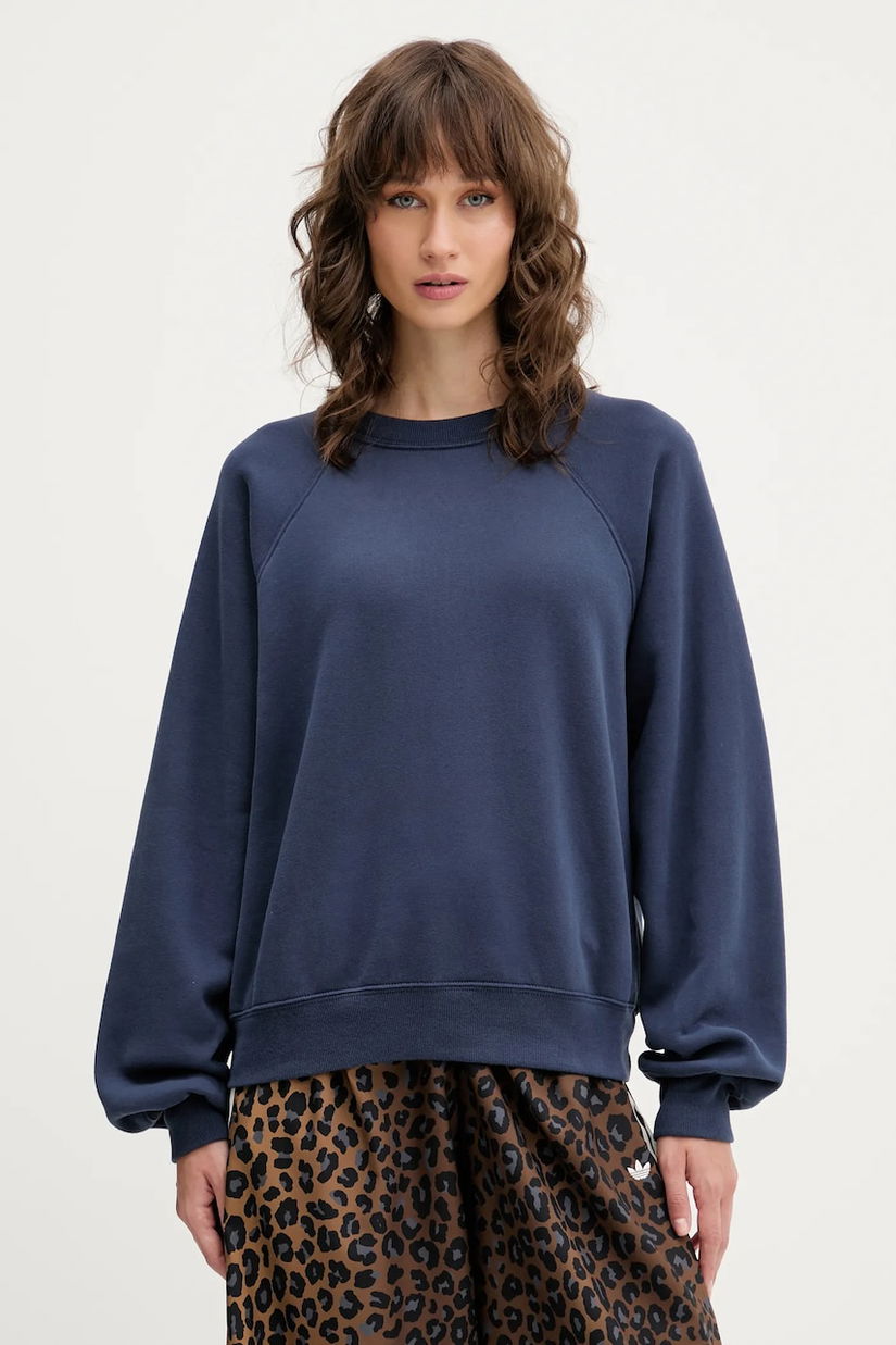 Abercrombie & Fitch bluză culoarea bleumarin, uni, KI152-5352-200