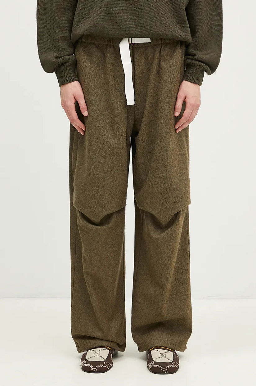 DARKPARK pantaloni Jordan culoarea verde, drept, MTR09.FAW02.0065