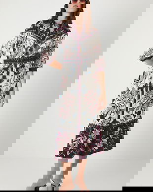 Medicine rochie midi, evazați