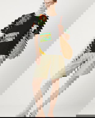 Medicine pantaloni scurți culoarea verde, uni, high waist