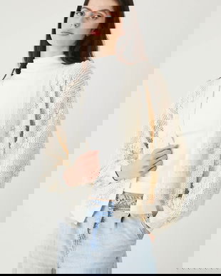 Medicine cardigan culoarea bej deschis pentru femei