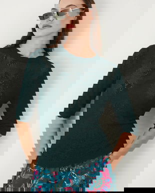 Medicine pulover culoarea verde