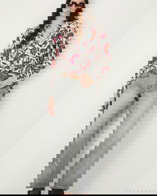 Medicine cămașă culoarea bej, cu guler clasic, regular