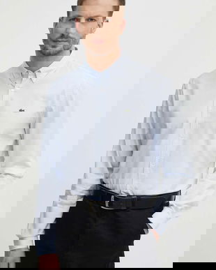 Lacoste camasa din bumbac barbati, cu guler button-down, regular