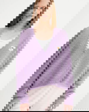 American Vintage cardigan din lână culoarea violet, light, NEN19A