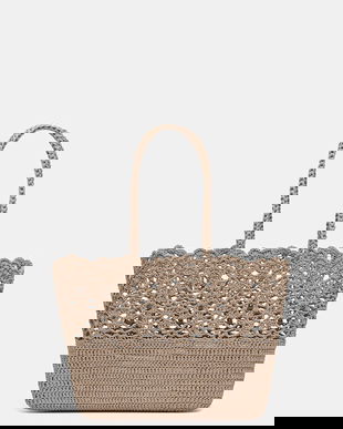 Answear Lab coș de plajă culoarea maro