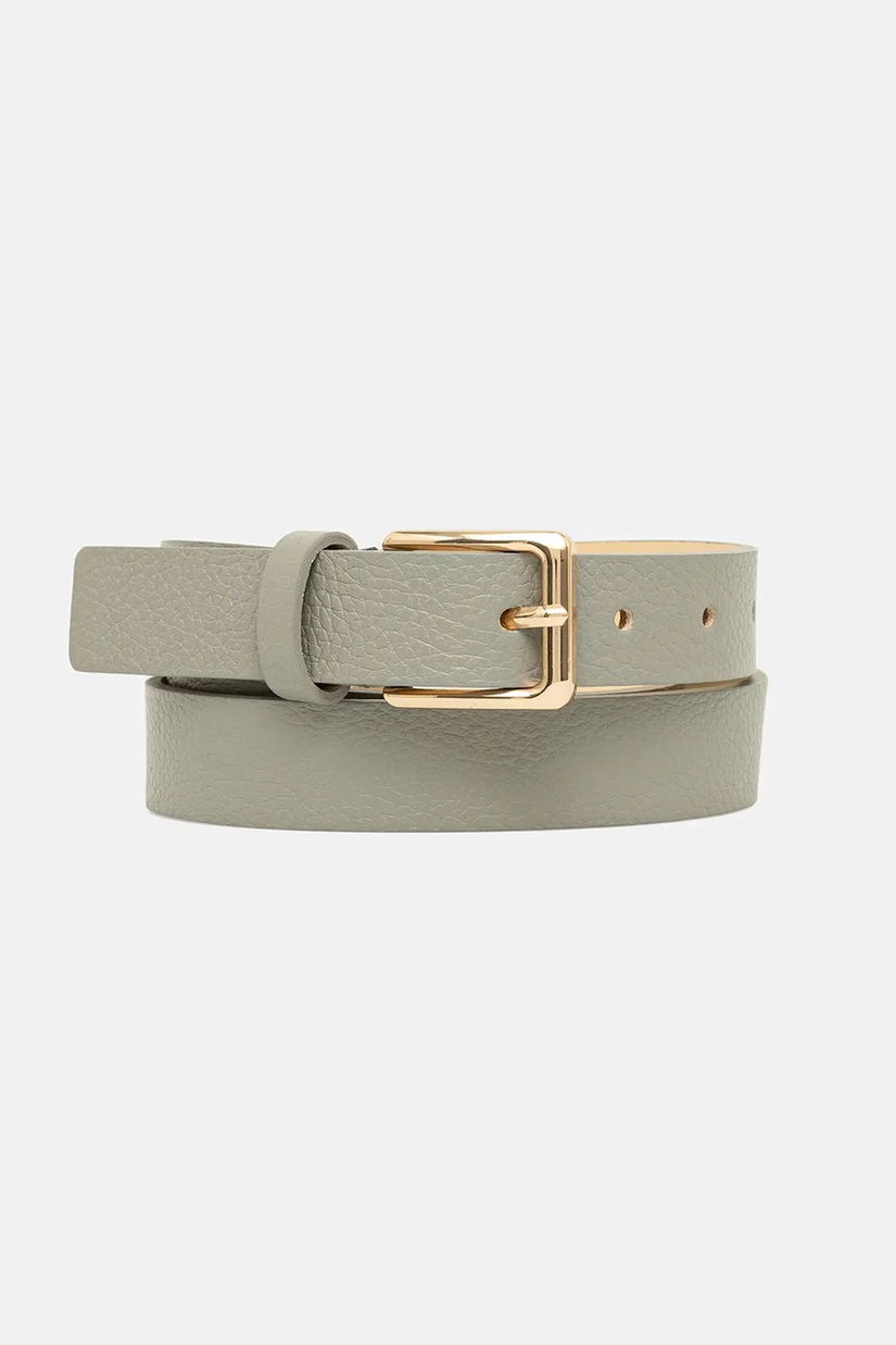 Answear Lab curea de piele culoarea gri