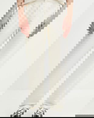 A.P.C. pantaloni de bumbac pantalon willow culoarea bej, drept, COGBJ.F08486