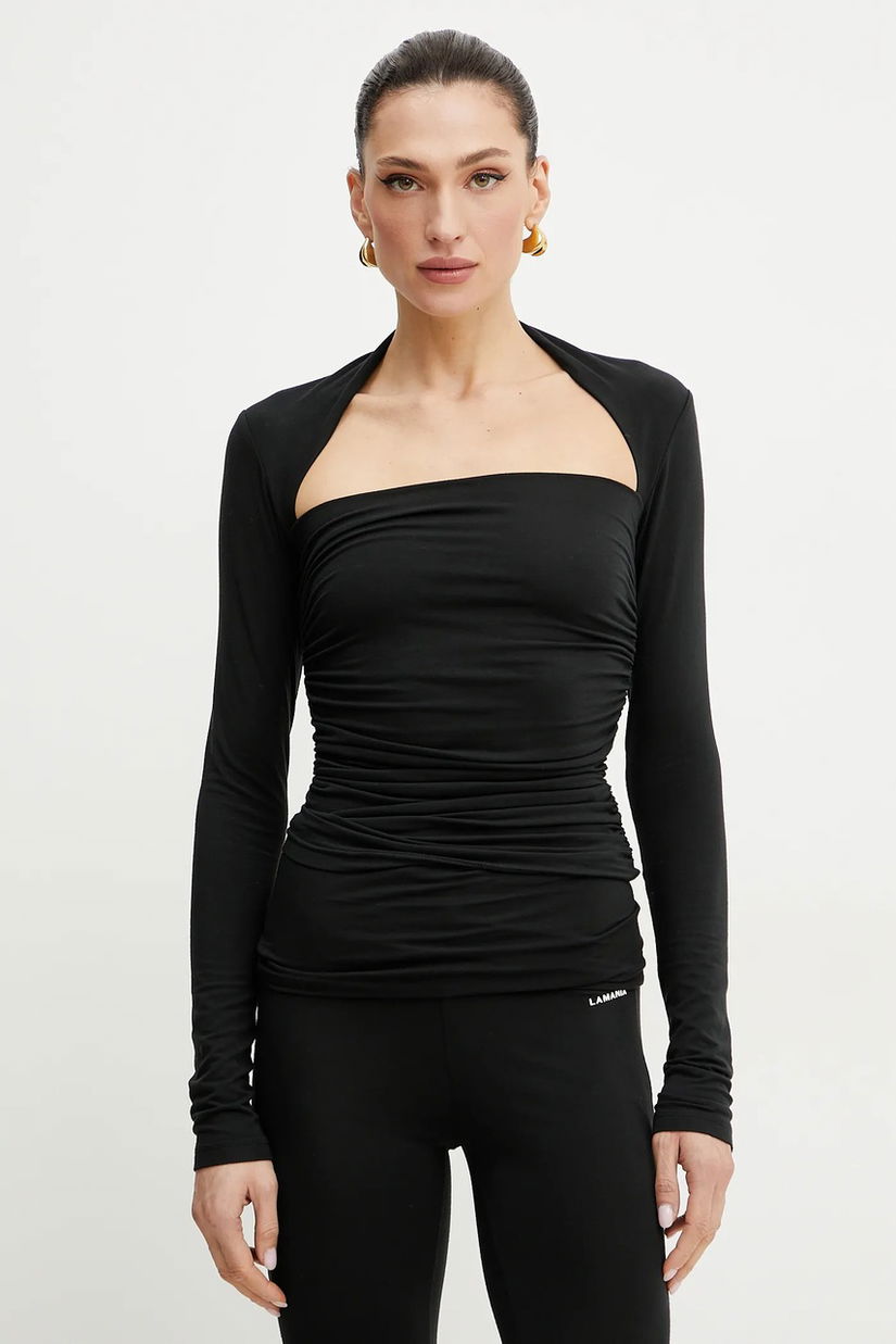 La Mania bluză femei, culoarea negru, uni, SORREL