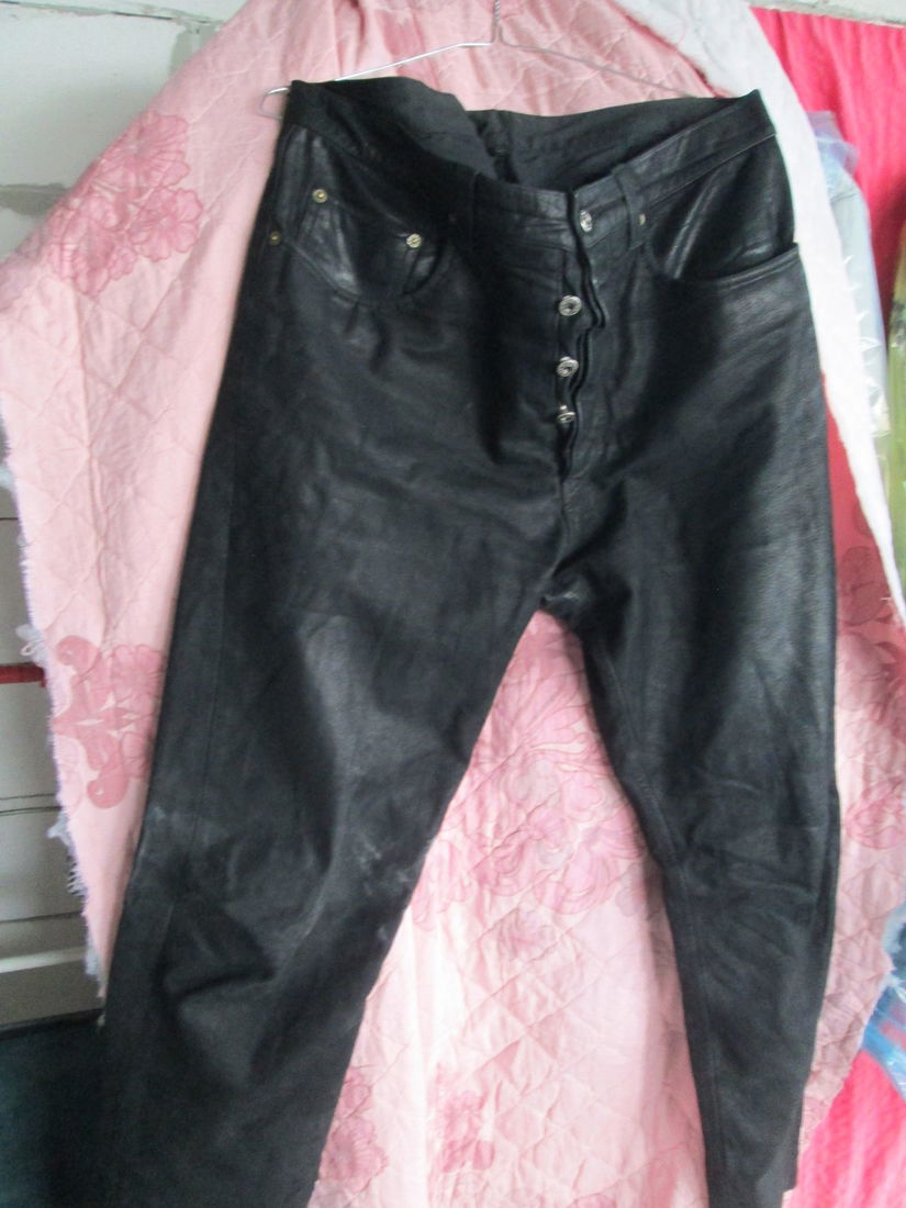 pantaloni moto piele Buffalo leather 36